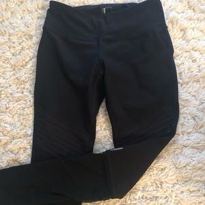 Mesh and ribbed leggings